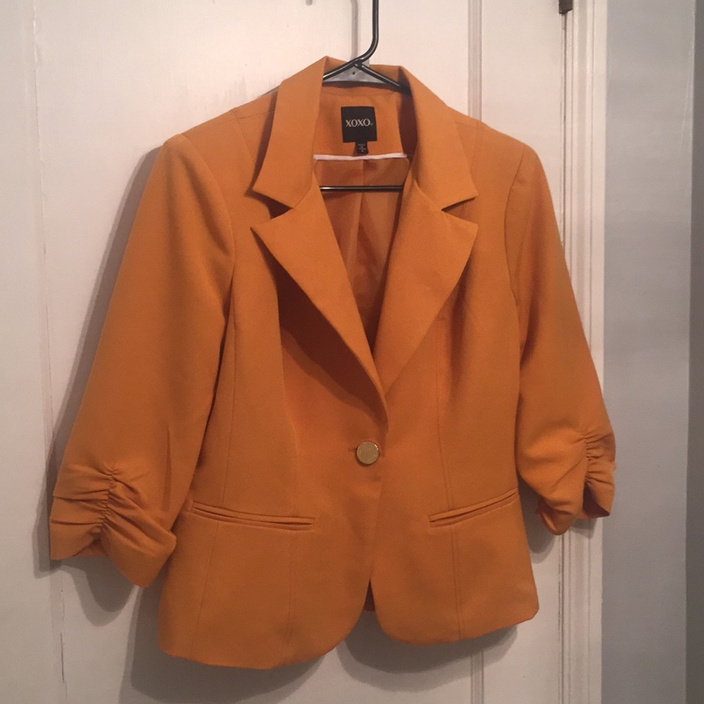XOXO Ruched Sleeve Blazer Size L